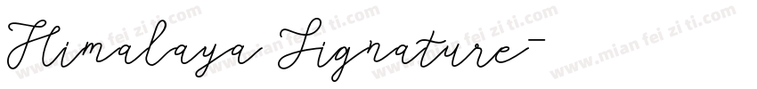 Himalaya Signature字体转换